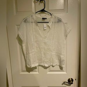 Gap V Neck Embroidered Top